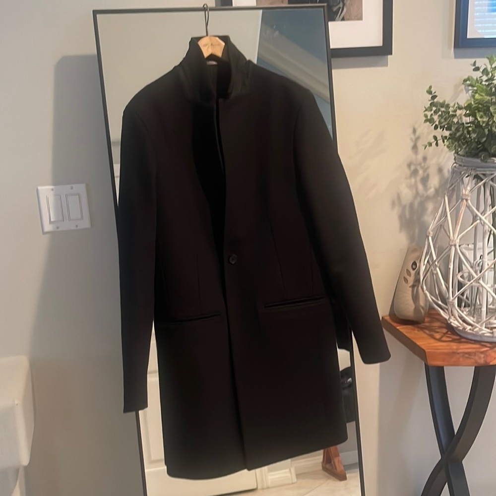 Allsaints Black Odell Wool Coat Sz.34 XS
